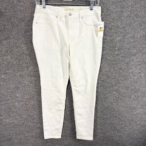 New Jessica Simpson Jeans Women 29 Plus White Denim Light Kiss Me Skinny Ankle